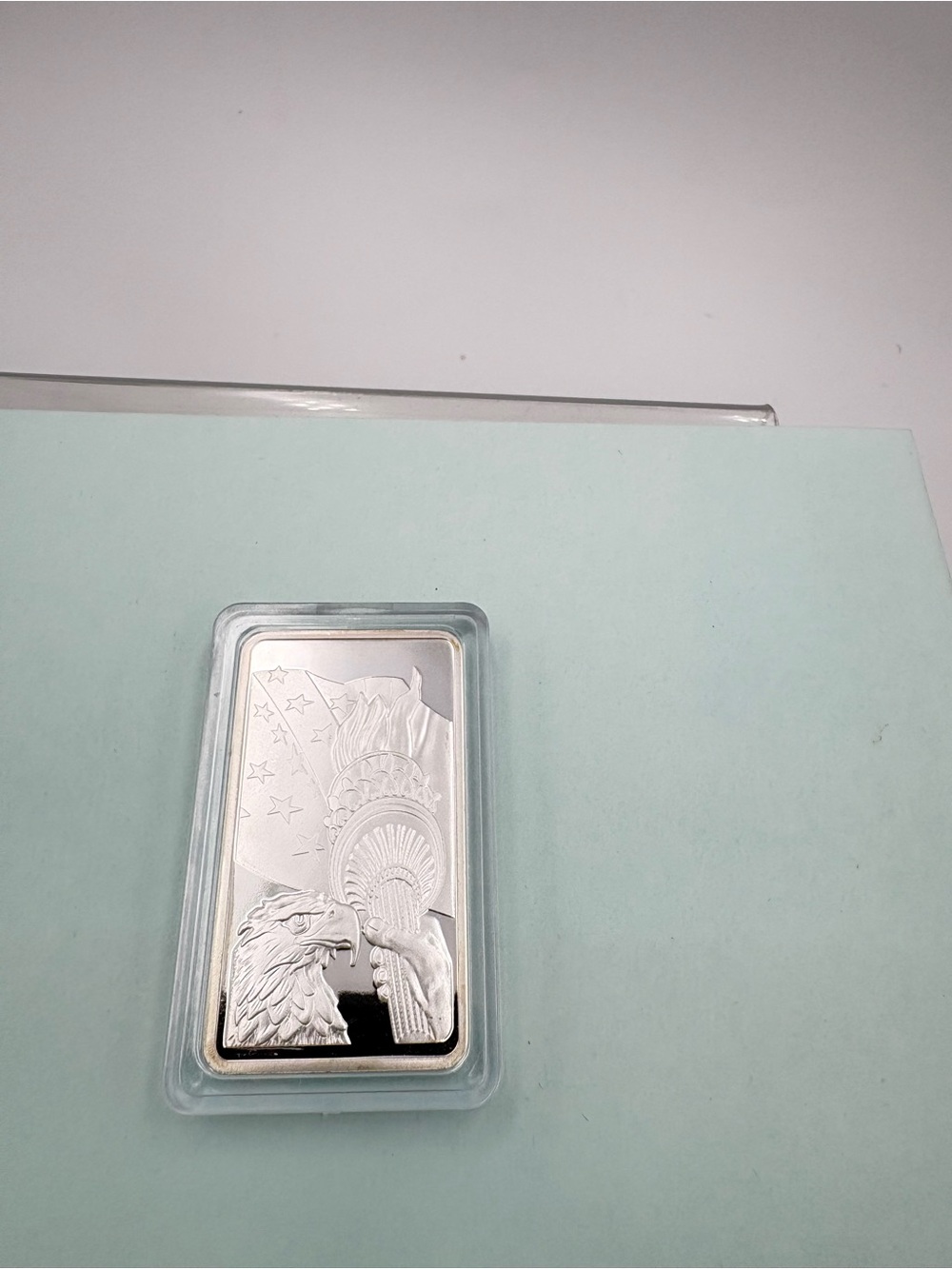 US Silver Clad Souvenir Silver Plated Bar “Statue of Liberty” - Picture 4 of 8